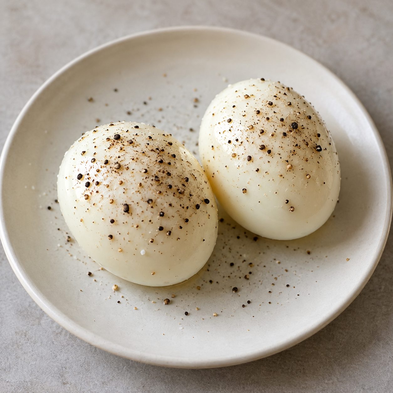 Boiled Eggs (2) with Pepper