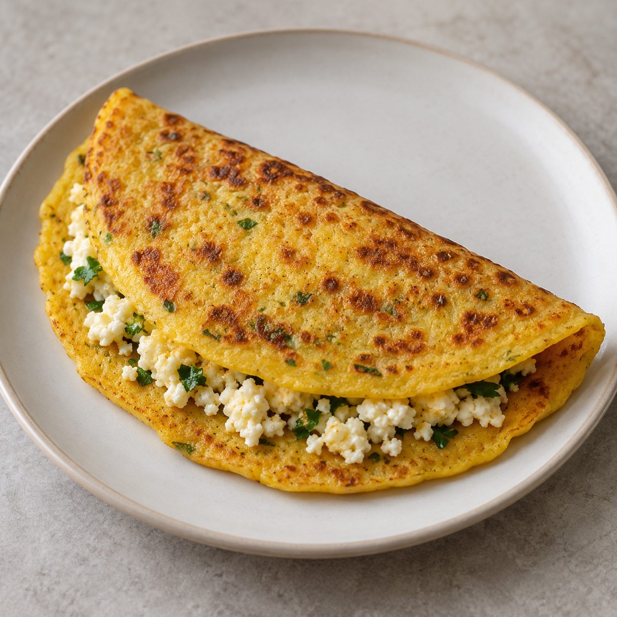 Moong Dal Cheela with Paneer
