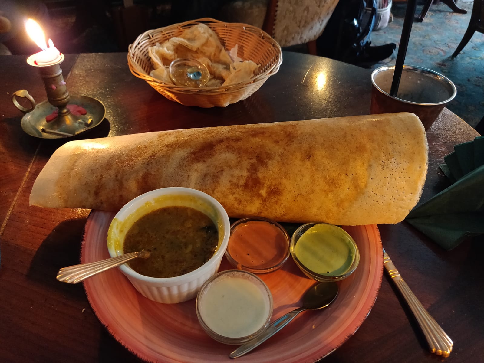 Masala Dosa with Sambar