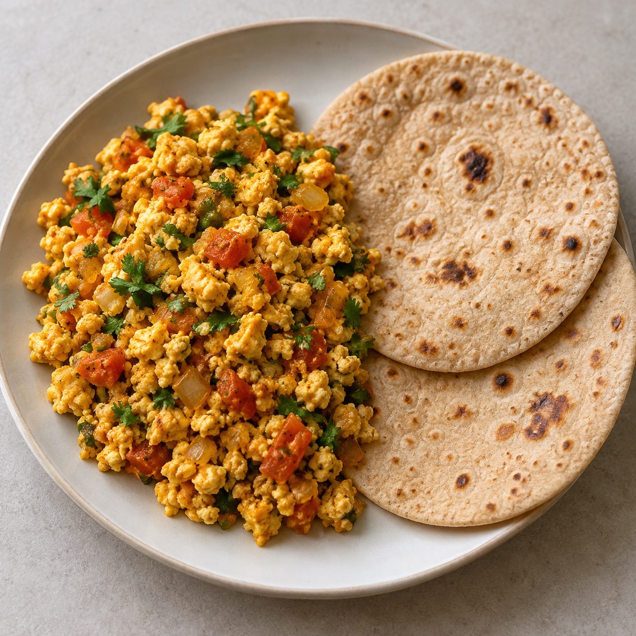 Paneer Bhurji + 2 Roti