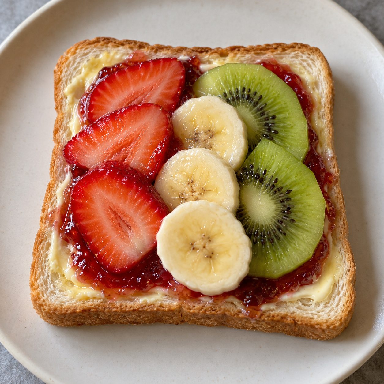 Sweet open sandwich