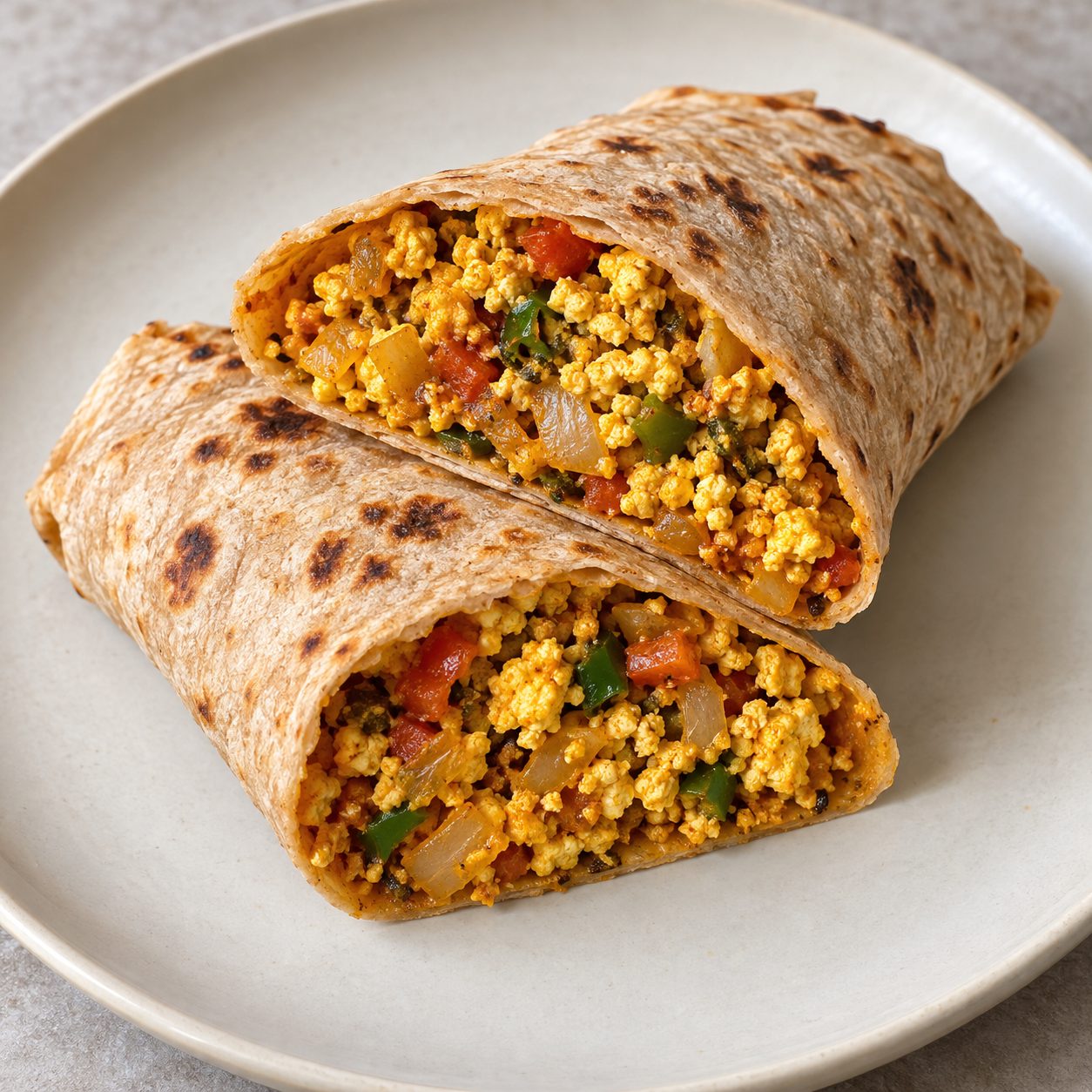 Tofu Bhurji Wrap