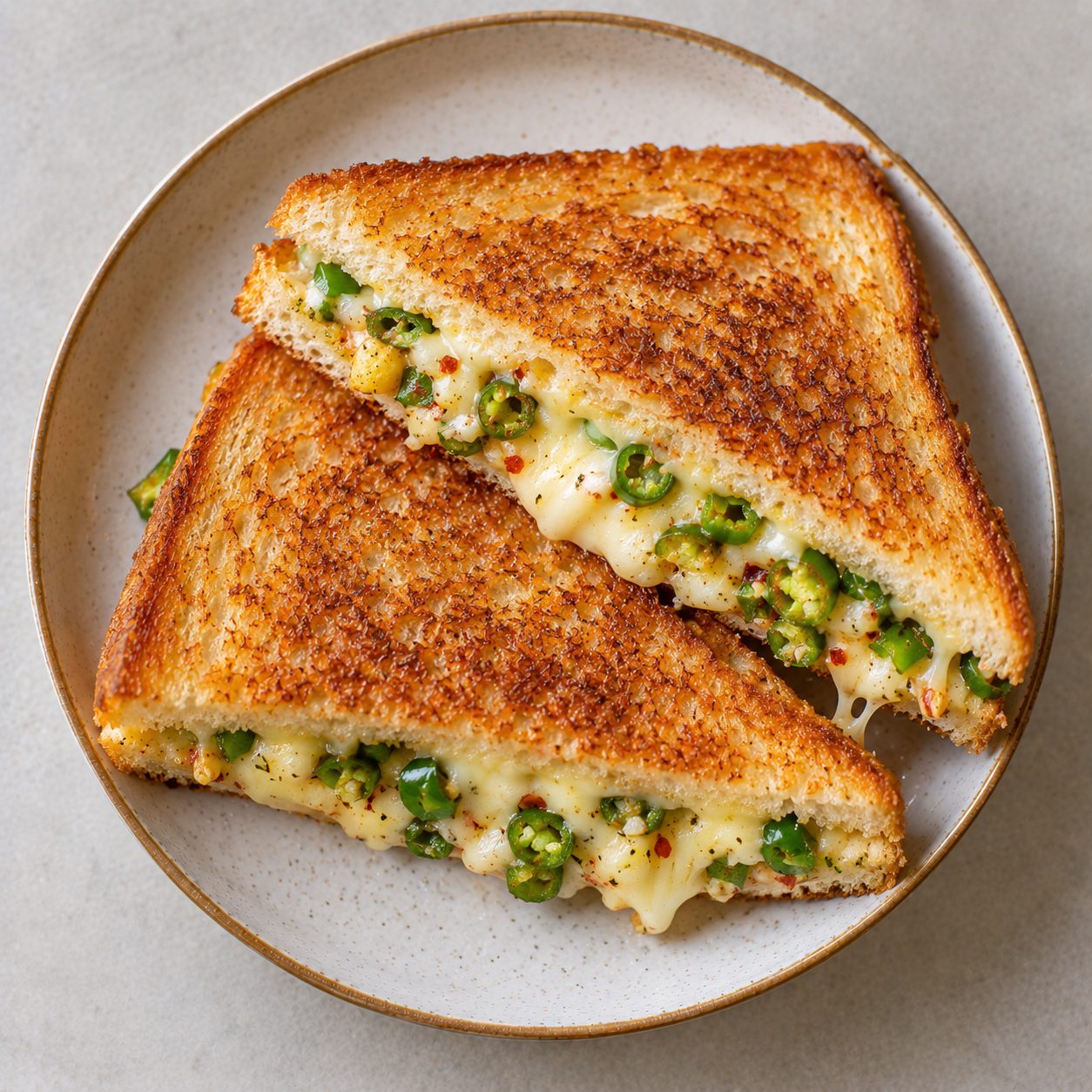 Cheese and chilli sandwich