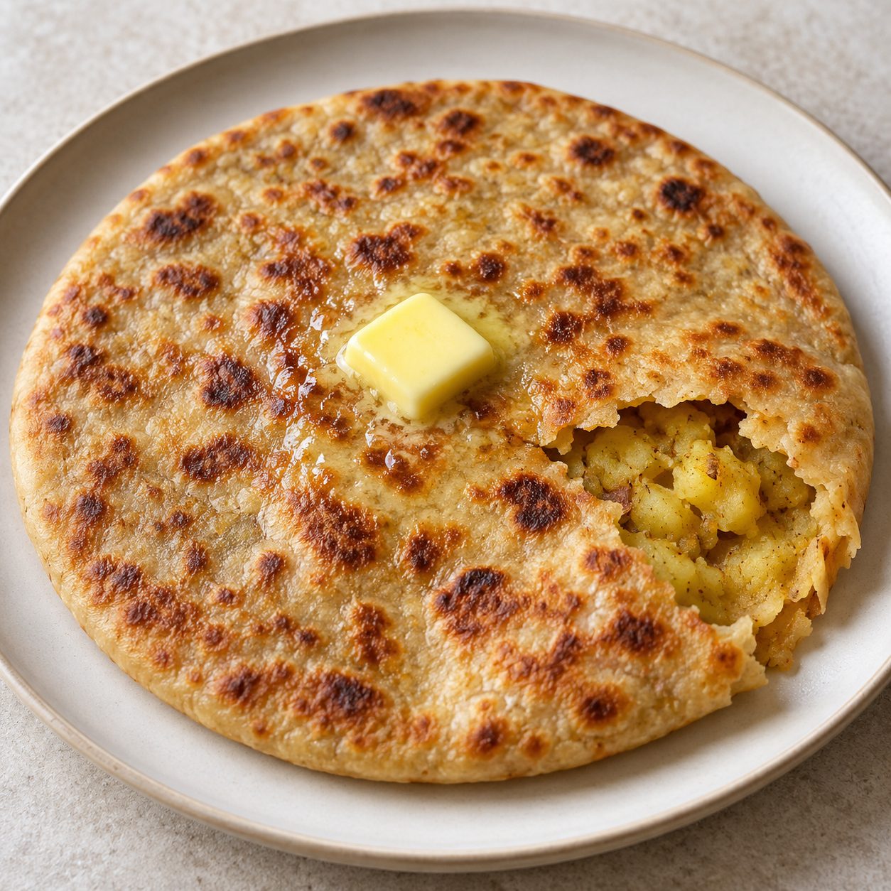 Potato parantha/paratha (Aloo ka parantha/paratha)