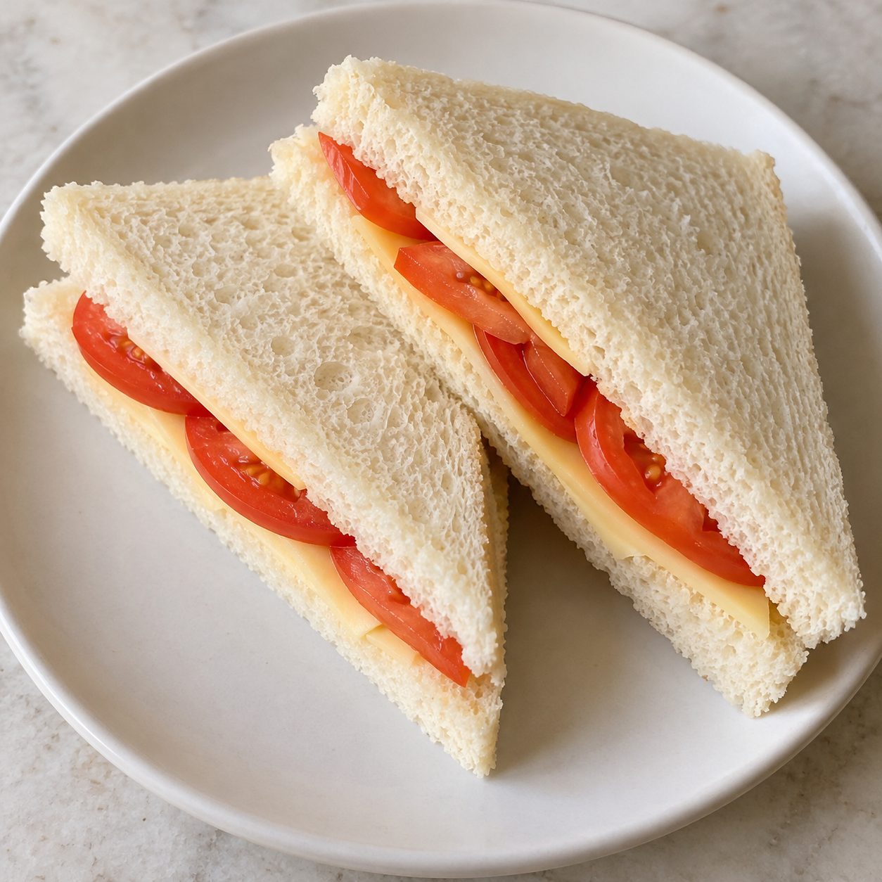 Cheese and tomato sandwich (Cheese aur tamatar ke sandwich)