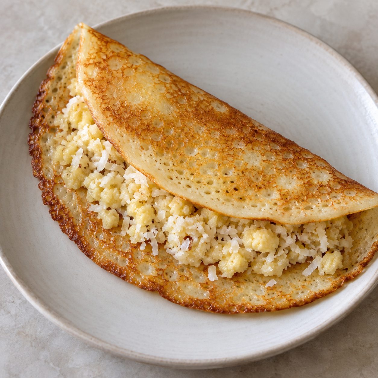 Khoa and coconut pancake