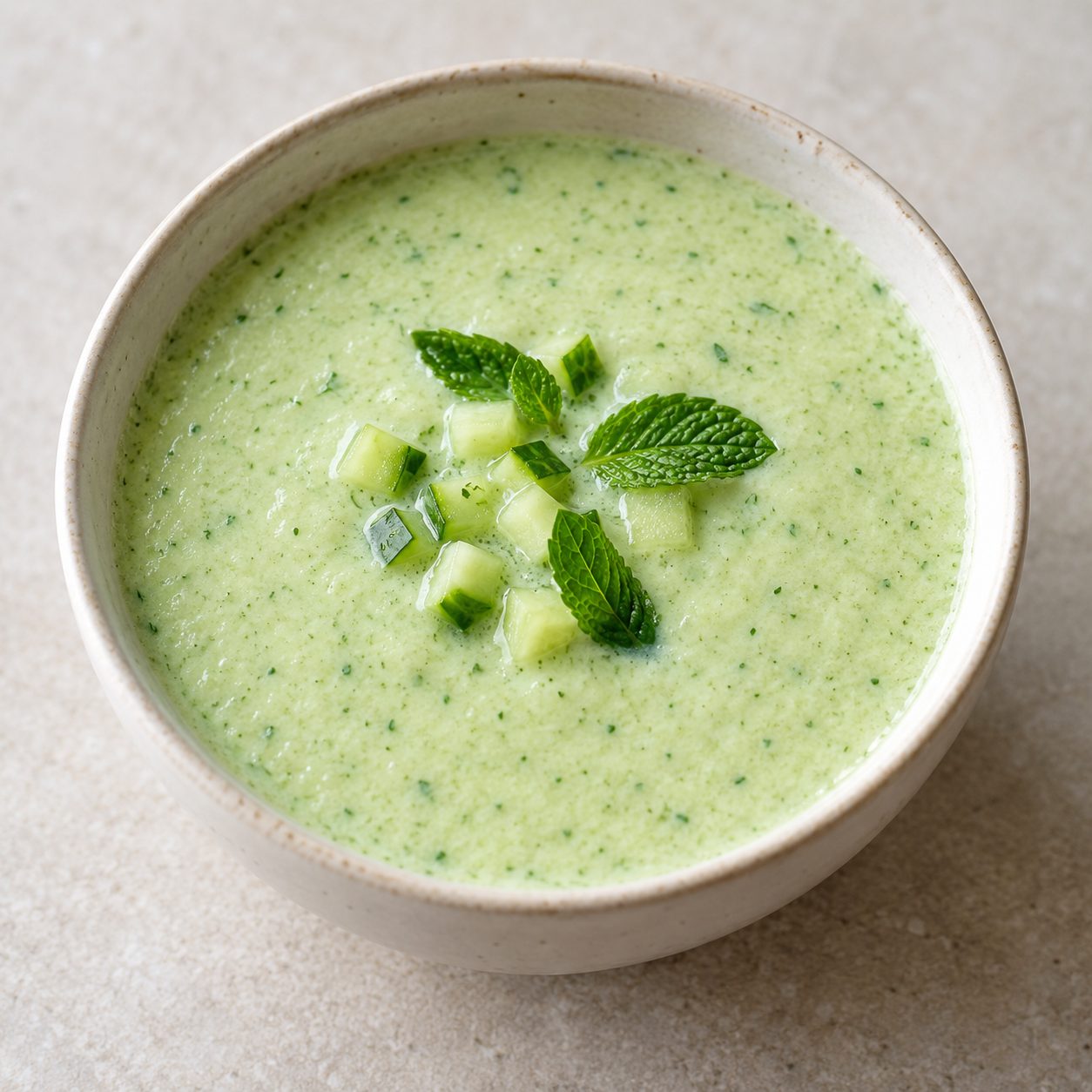 Cold cucumber soup (Thanda kheere ka soup)