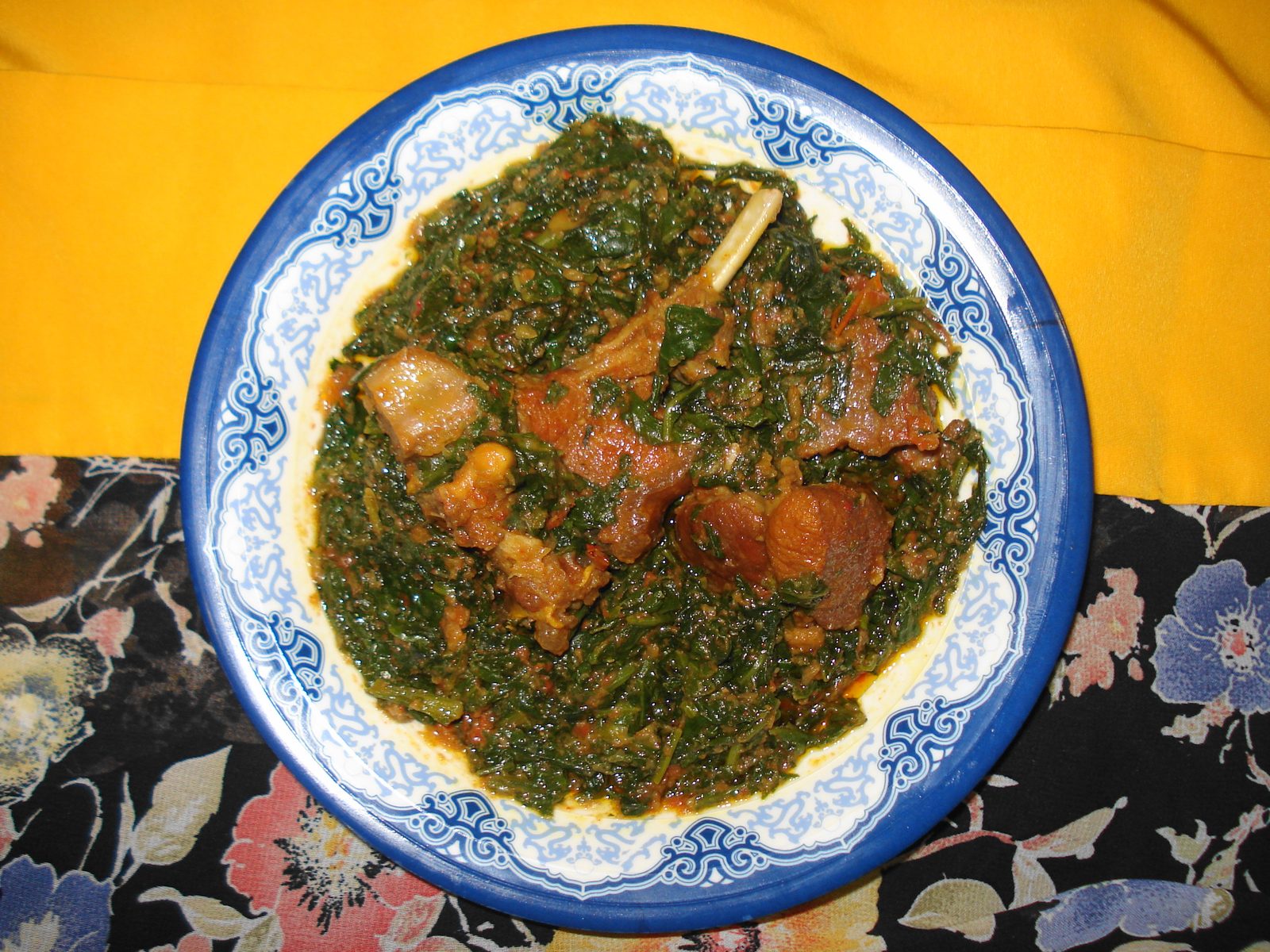 Spinach mutton (Palak mutton)