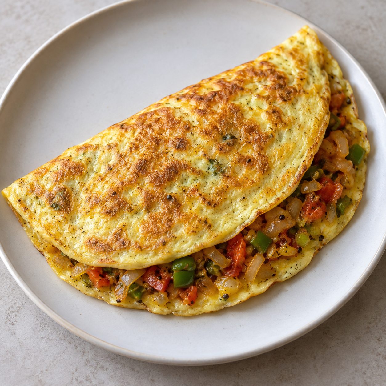 Stuffed egg omelette/omlet