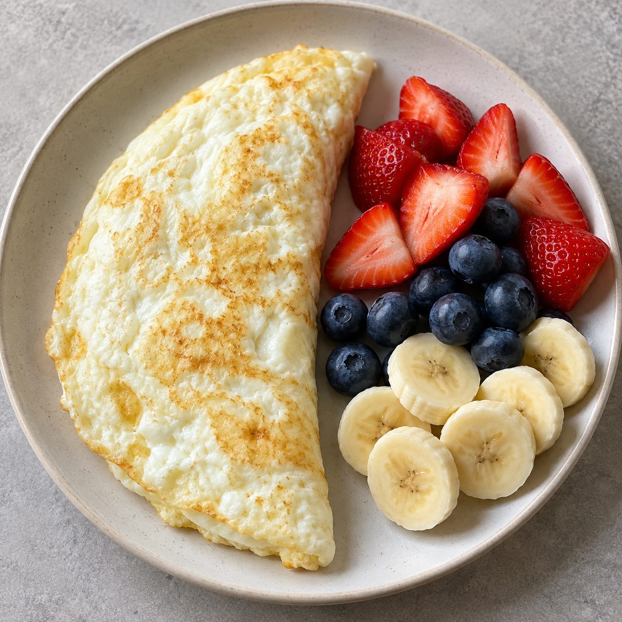 Egg White Omelette + Fruit