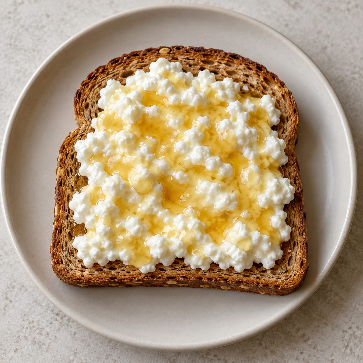 Cottage Cheese Toast with Honey