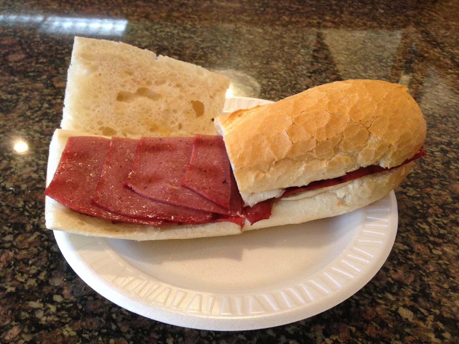 Salami sandwich