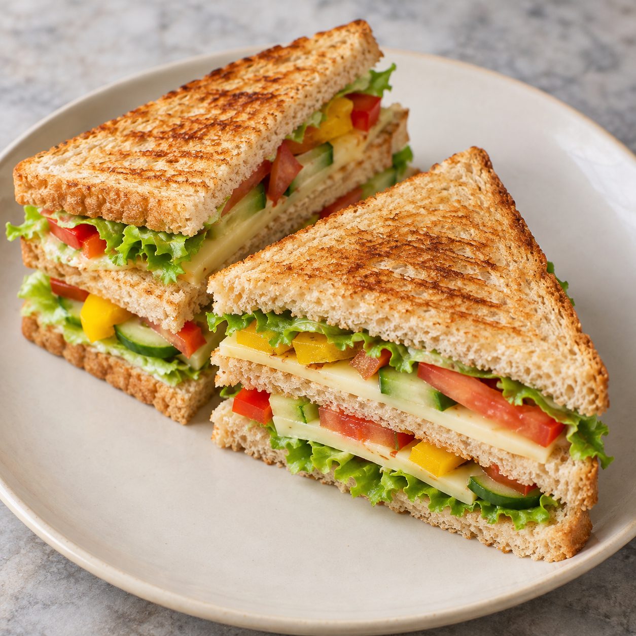 Vegetarian club sandwich