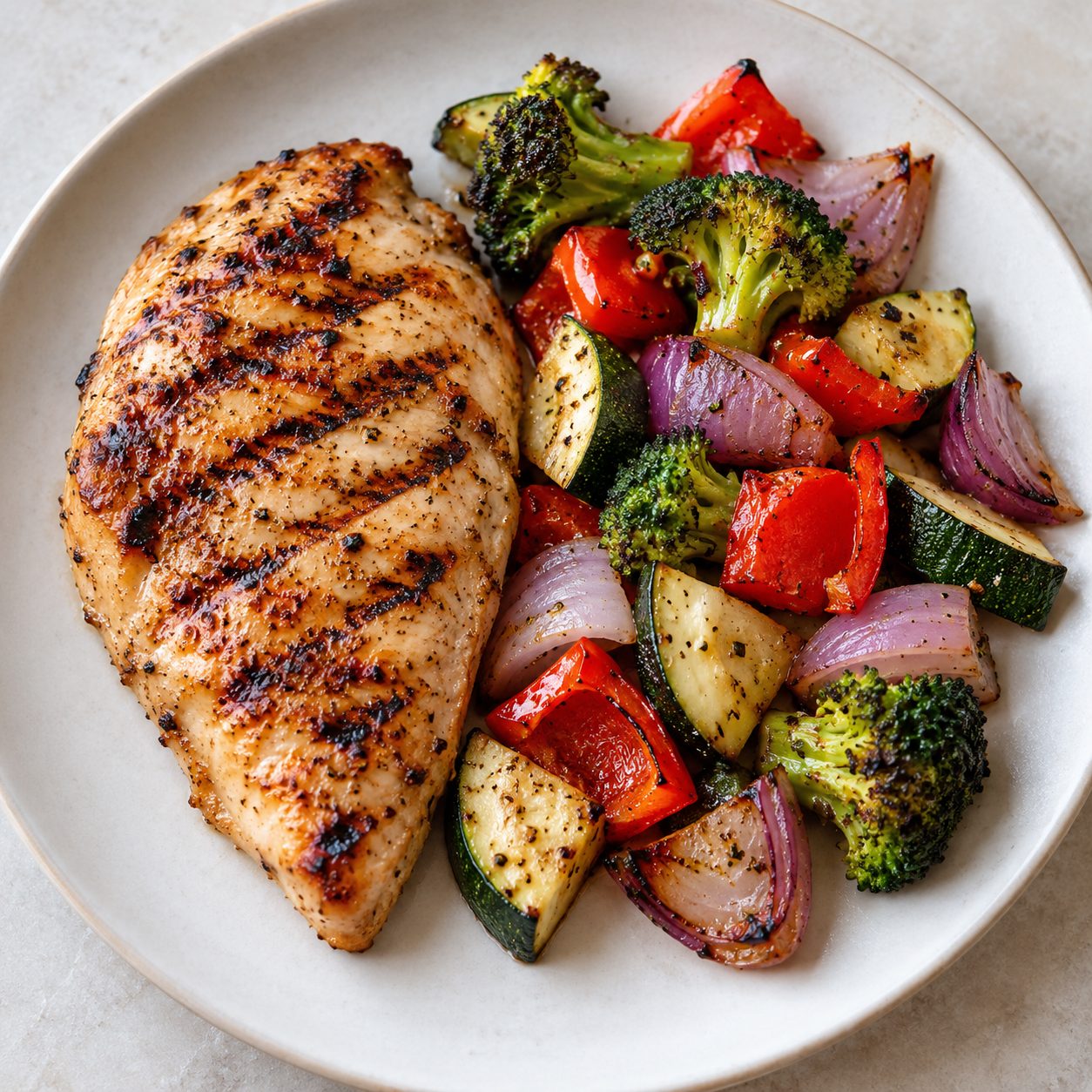 Grilled Chicken + Roast Vegetables