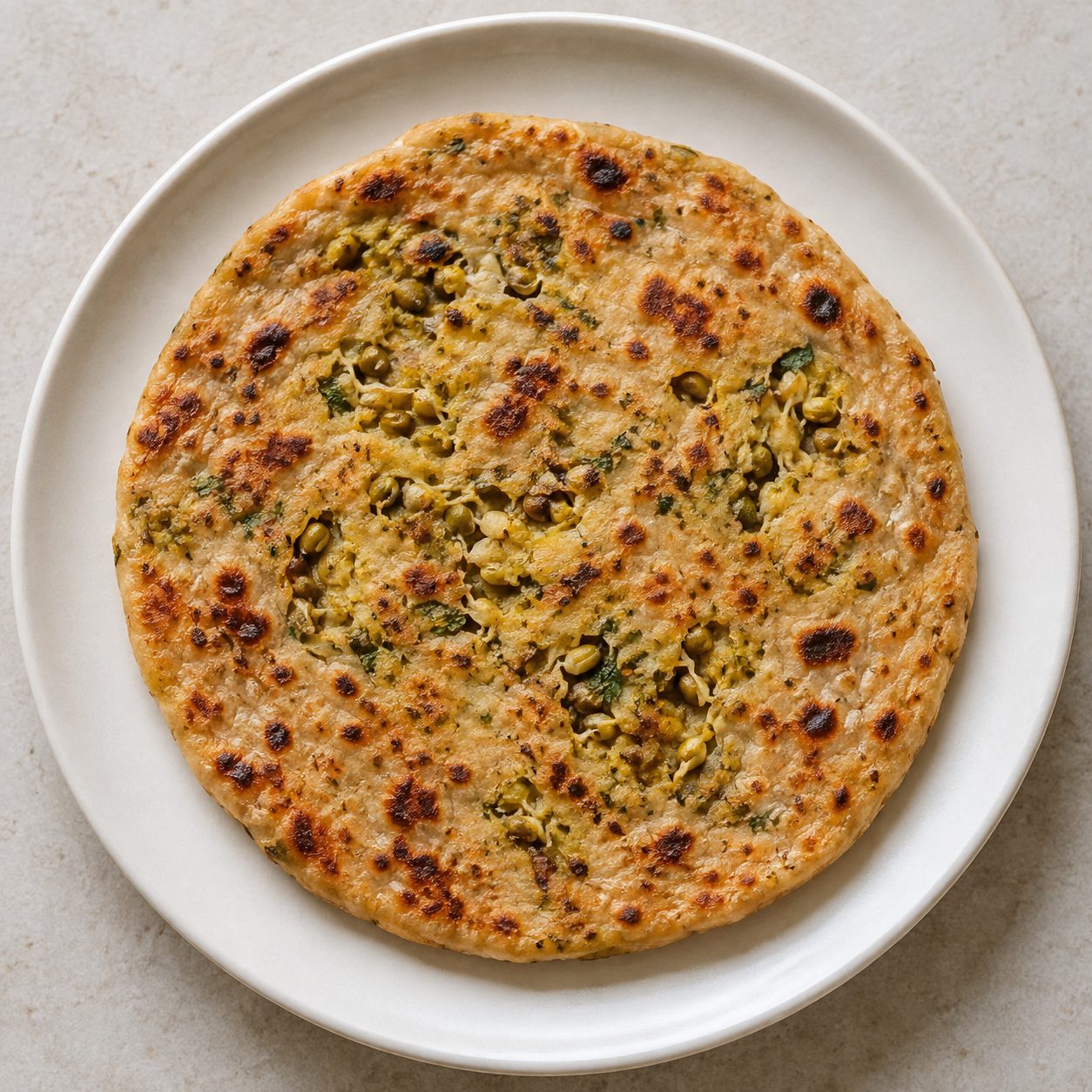 Sprouted moong parantha/paratha