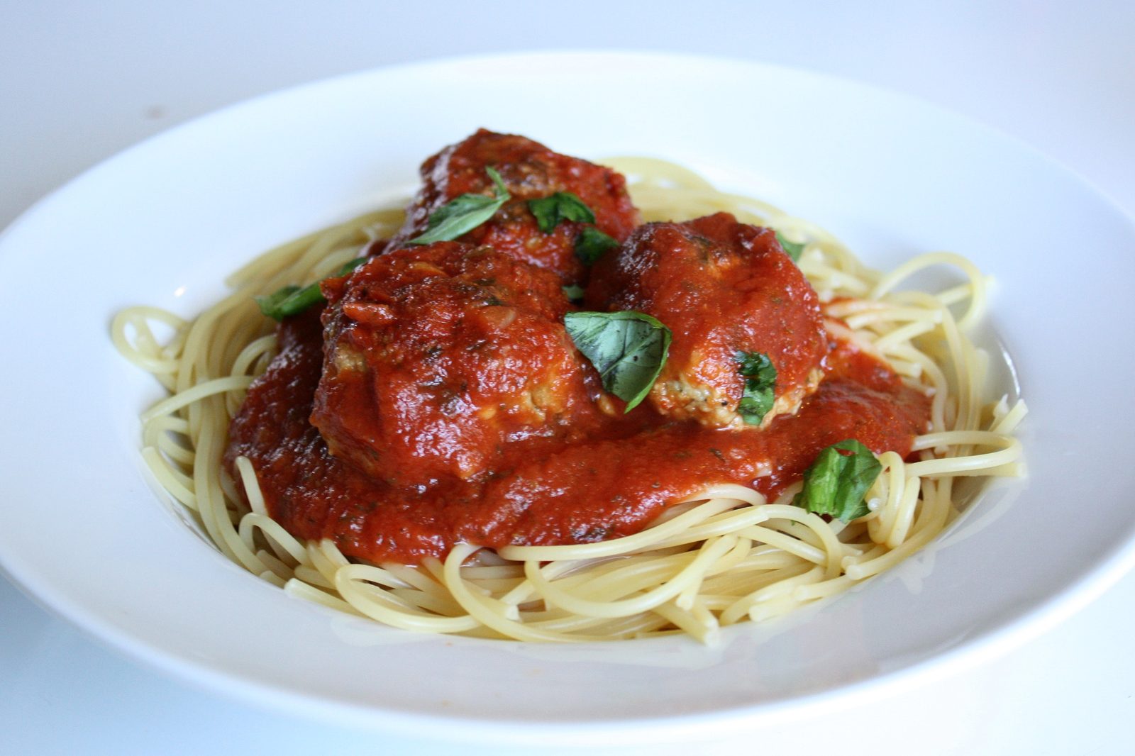 Turkey Meatballs + Spaghetti