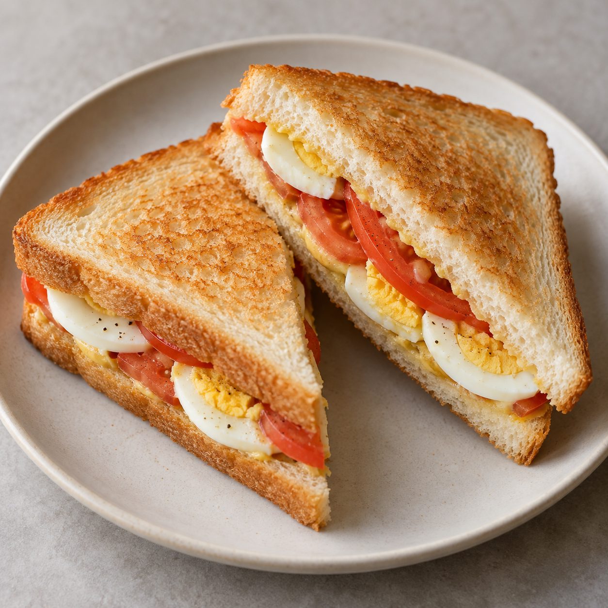 Egg and tomato sandwich (Ande aur tamatar ka sandwich)