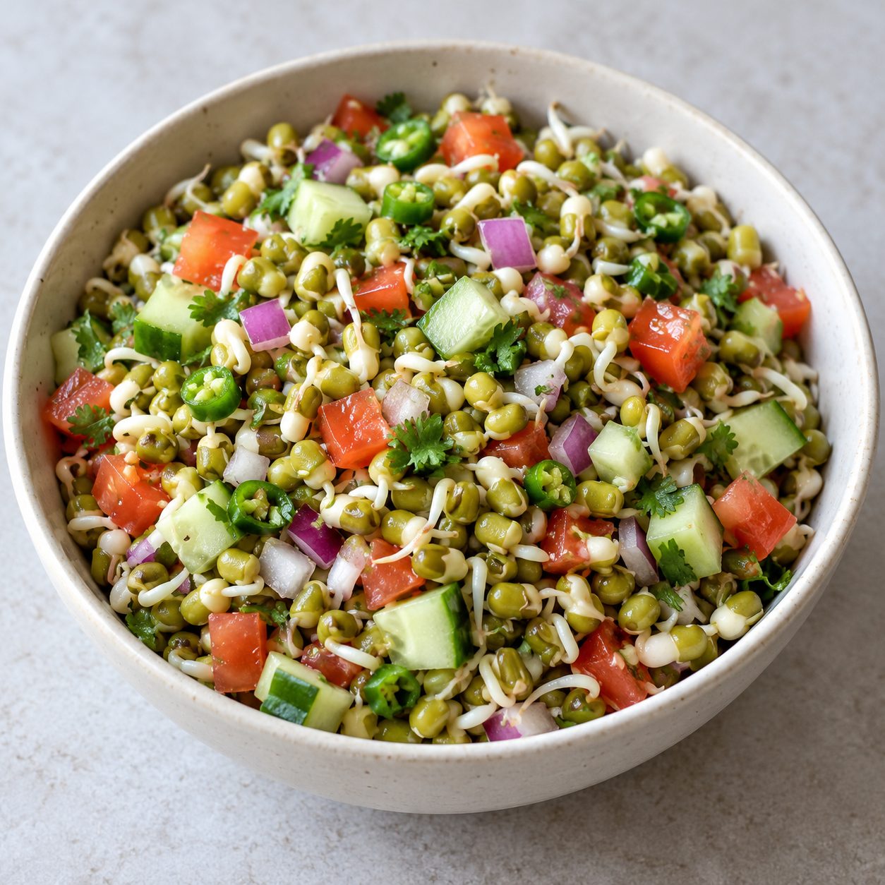 Sprouted Moong Salad Bowl