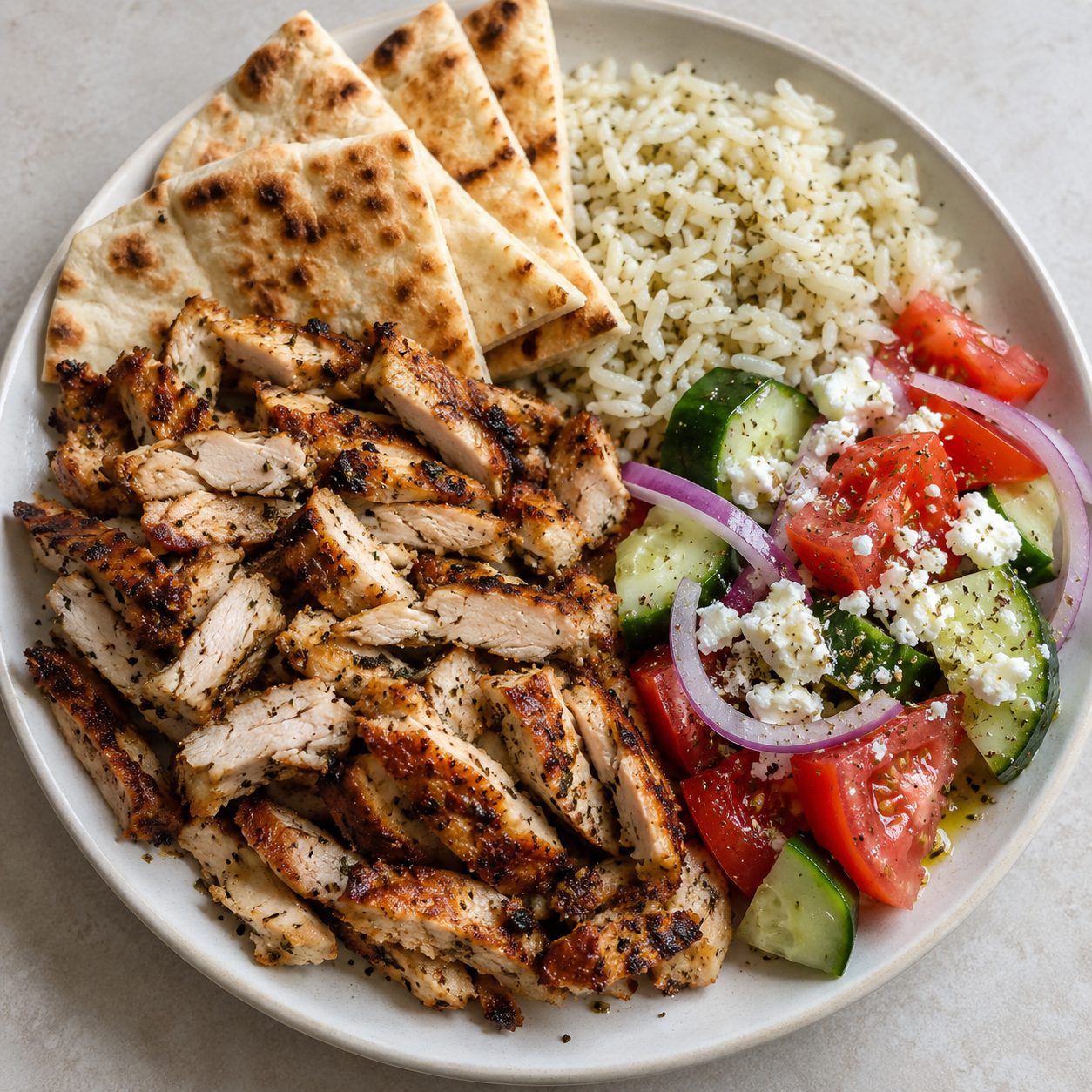 Greek Chicken Gyro Plate