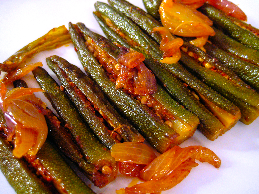 Stuffed okra (Bharwa bhindi)