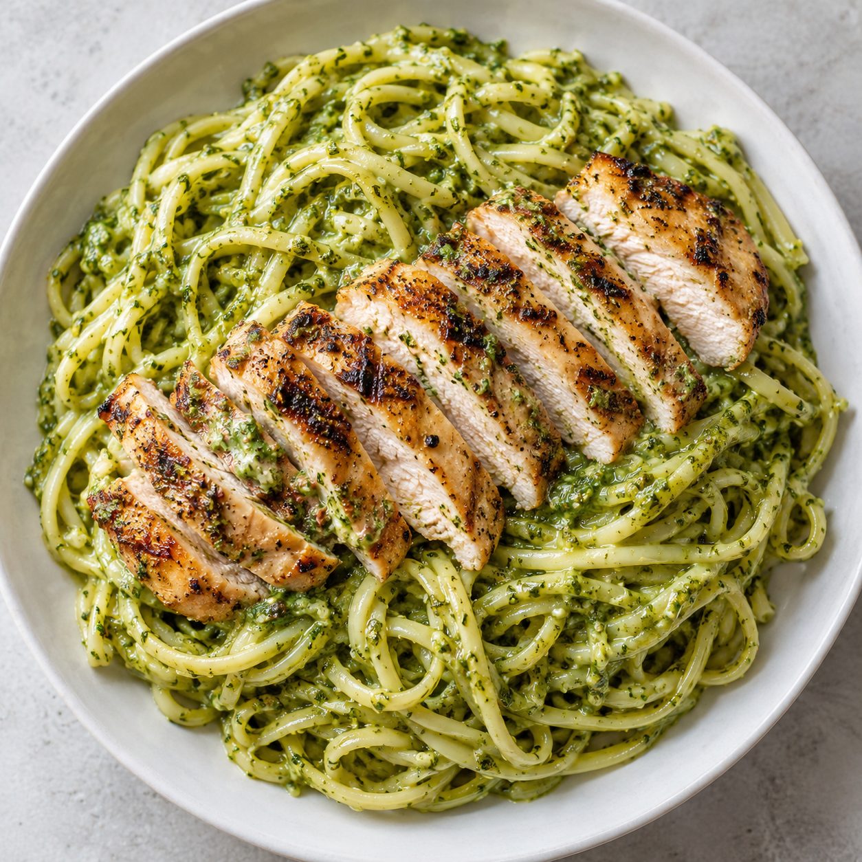 Pesto Pasta with Grilled Chicken (Large)