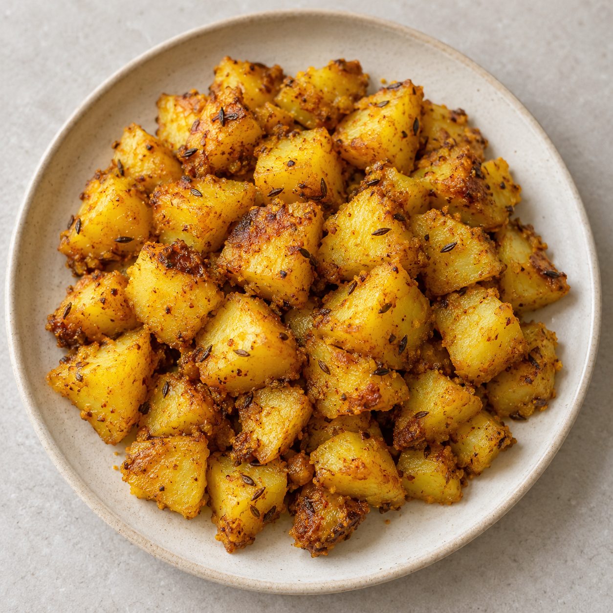 Dry potato (Sookhe aloo)