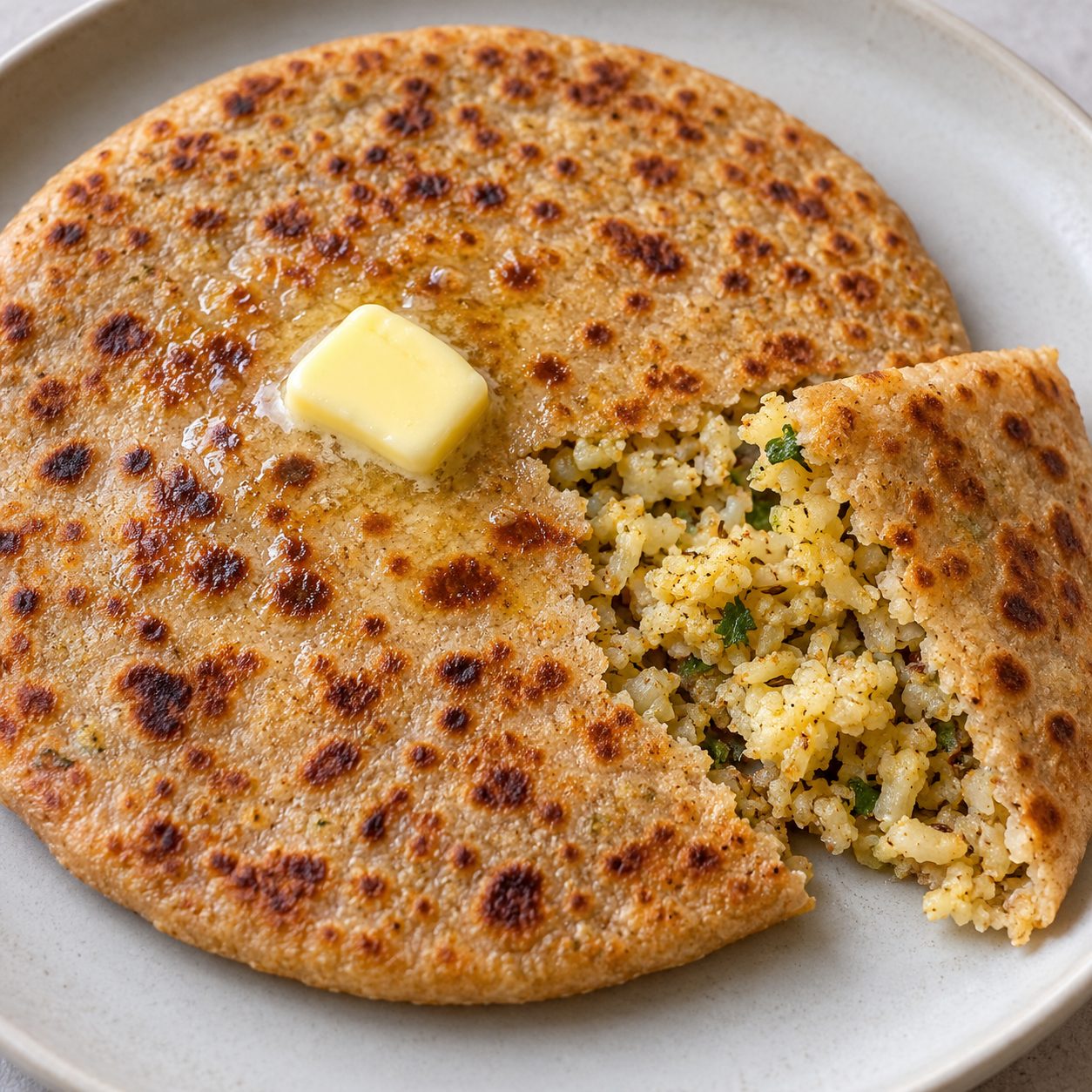 Cauliflower parantha/paratha (Phoolgobhi ka parantha/paratha)