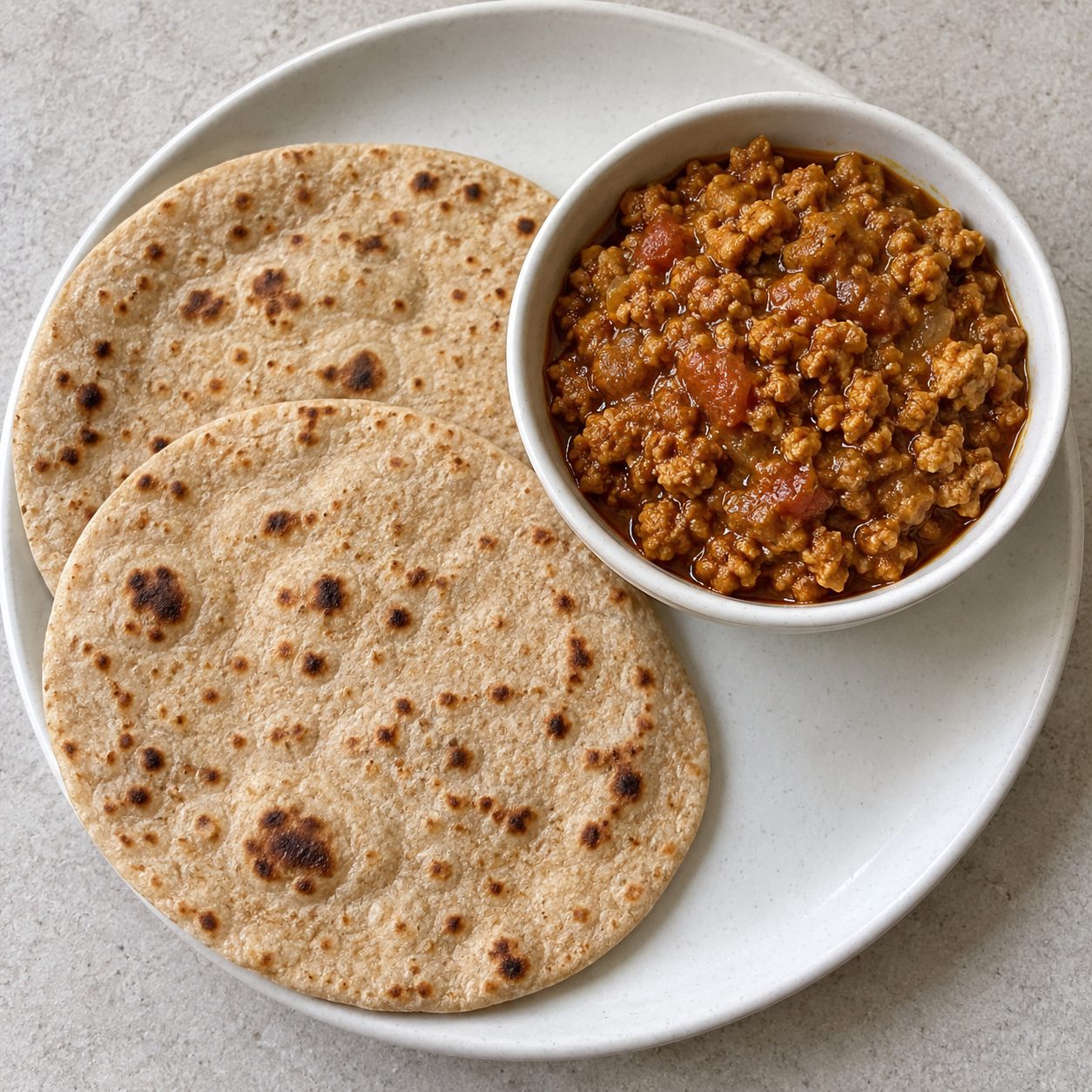 Chicken Keema with 2 Roti