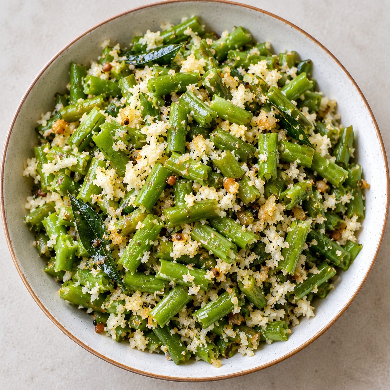 Beans with coconut (Nariyal aur sem/phali; Beans thoran)