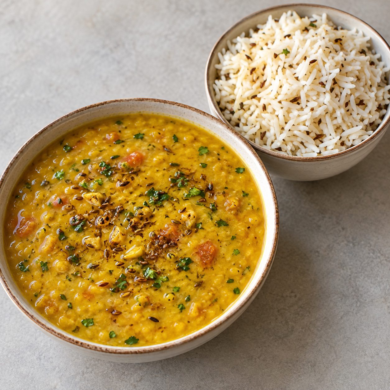 Dal Fry + Jeera Rice